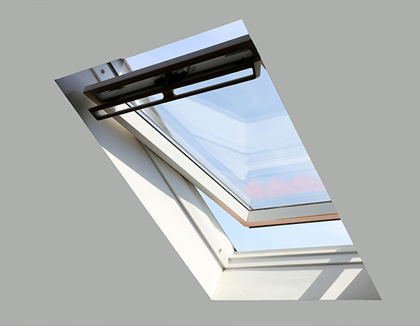 skylight open letting sunlight in