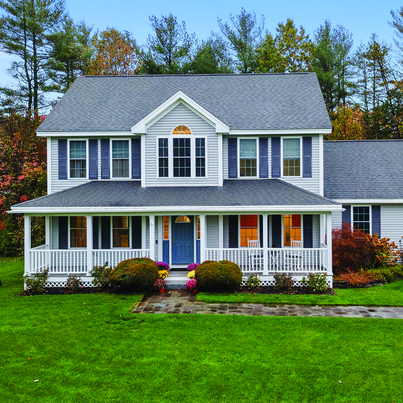 a large lawn in front of a house