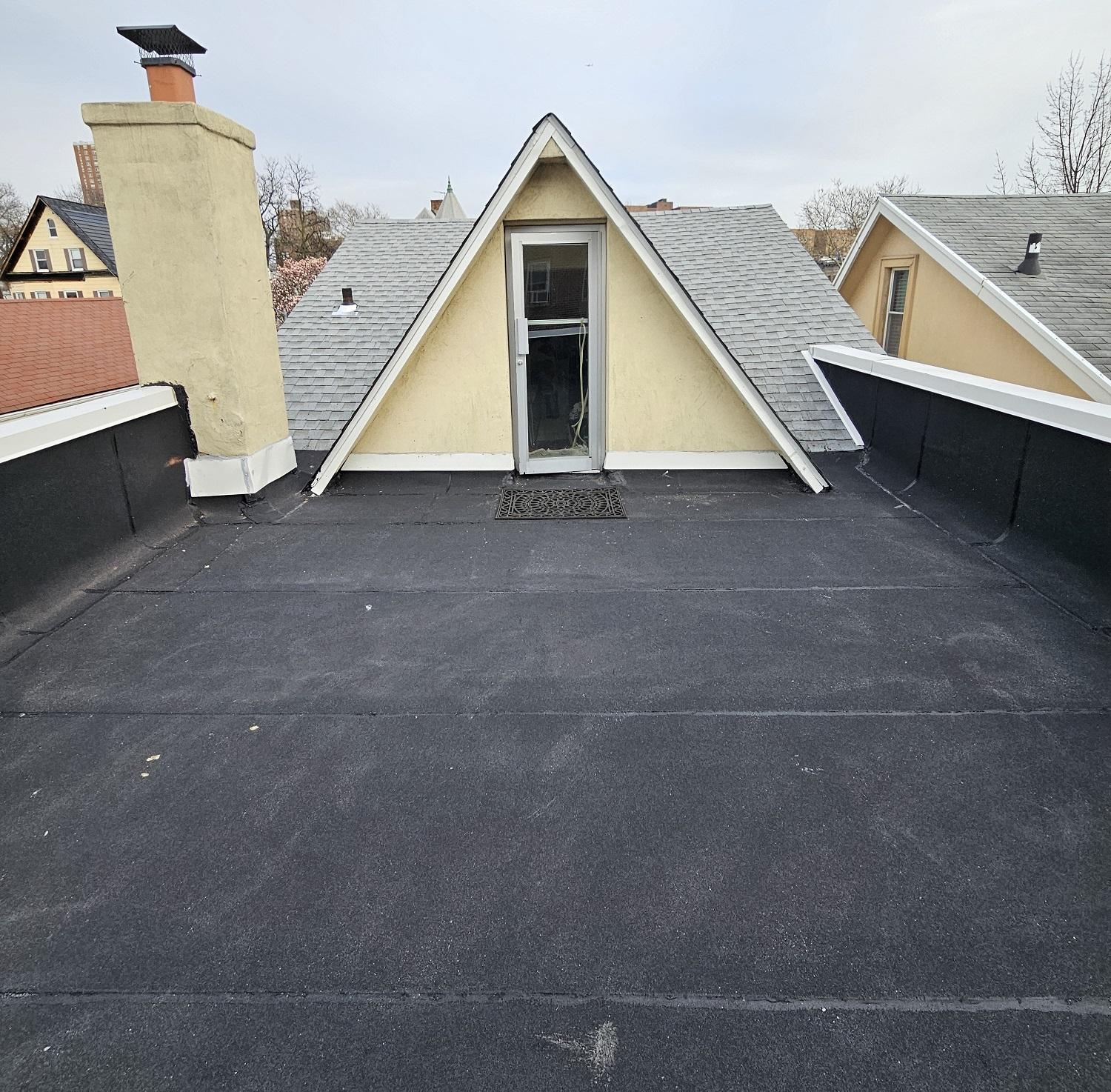 the roof of a building
